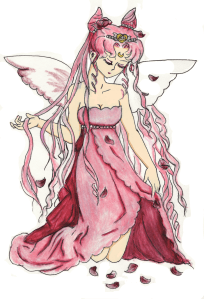 I couldn't find any scans of my fan soldiers (which would have been made before I had a scanner) but here is some of my baby Sailor Moon fanart from high school.